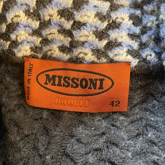 Authentic Missoni Italy Car Coat in Tweed with Crochet Accent - Picture 3 of 10
